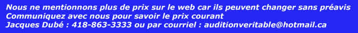 pas de prix sur le web